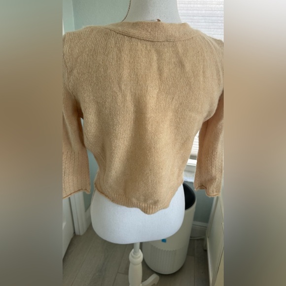 Free People Blush Stud Lace Sequin Knit Cardigan - Picture 5 of 13